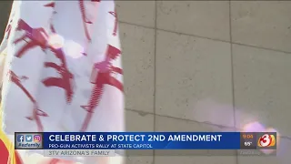 Gun rights supporters hold rally in support of 2nd Amendment  at Arizona State Capitol