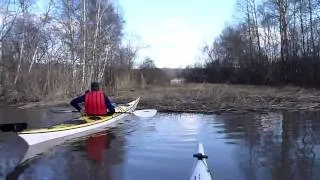 Paddling Långhundraleden 11 april 2010