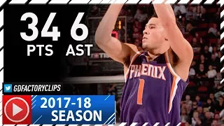 Devin Booker Full Highlights vs Trail Blazers (2017.10.28) - 34 Pts, 6 Ast, 6 Reb