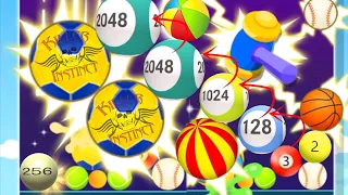 Merge Crazy 🤣 Ball 2048 Merge Puzzle 🧩 🆒 Cool gameplay in Algodoo and Unity #3