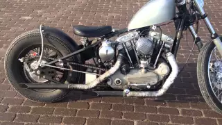 Harley Ironhead sportster bobber cold start