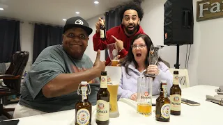 AMERICAN PARENTS TRY GERMAN BEER FOR THE FIRST TIME!!! *DON’T MIND MY POPS* 🤣🤣🤣🤣🤣