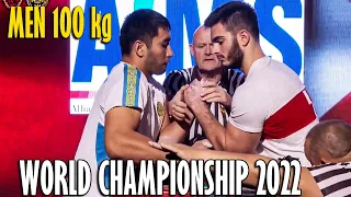 Men 100 kg LEFT - World Armwrestling Championship 2022
