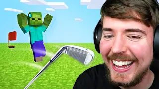 Я сыграл в мини-гольф в Minecraft