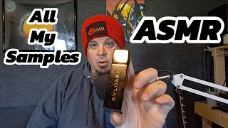 ASMR All Of My Fragrance Samples #asmr #cologne #sleep