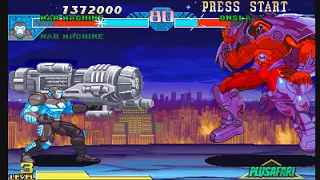 Marvel vs Capcom - War Machine Playthrough - Ending - 60fps - Playstation 1 - 4k