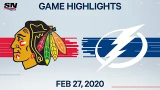 NHL Highlights | Blackhawks vs. Lightning– Feb. 27, 2020