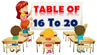 Table of 16 to 20 | multiplication table of 16 to 20 |Learn With Rajni