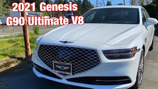 All New 2021 Genesis G90 All Wheel Drive 5.0 L V8 Ultimate Is a Luxury Sedan On Another Level