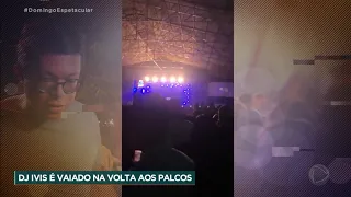 Público reage a tentativa de retorno aos palcos de DJ Ivis.