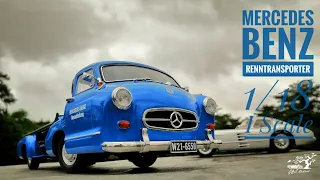 Mercedes Benz Renntransporter 1955 (Blue Wonder) 1/18 I Scale - Unboxing, Review and Photoshoot