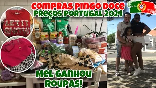 COMPRAS NO PINGO DOCE EM PORTUGAL 🇵🇹 2024 + MEL GANHOU DOAÇÃO VIVENDO EM PORTUGAL