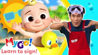 Beach Song | CoComelon Nursery Rhymes | Sign with Me - MyGo! Sign Language for Kids