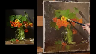 Nasturtiums in glass Time-lapse with Elizabeth Robbins