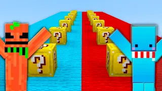 NOOB vs PRO: Carrera de Lucky Blocks