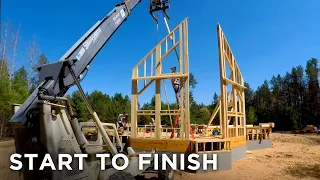 Building a House Time Lapse | Home Construction Start To Finish!, but backwards