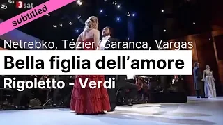 Opera Lyrics - Rigoletto Quartet (Verdi) ♪ Anna Netrebko, Elina Garanca, Ludovic Tézier, Vargas