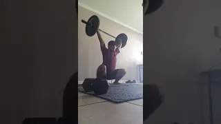 muscle snatch to overhead squat 120lb after tired