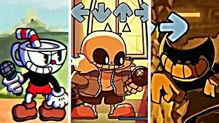 FRIDAY NIGHT FUNKIN' VS Indie Cross (Cuphead, Sans, Bendy) - FNF Epic Mod Full Week On Hard