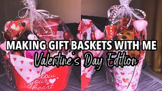 DIY: Make Valentine’s Day Gift Baskets With Me | Dollar Tree | Valentine’s Day Gift Ideas 2021