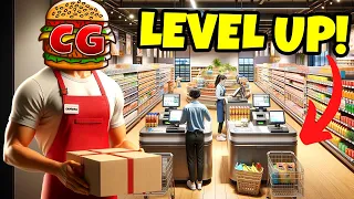 Leveling Up My Employees & Storage Room Expansion! (Supermarket Simulator)