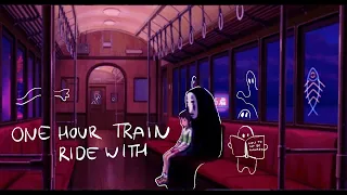 1 hour train ride with NoFace and Chihiro [ASMR] Sleeping, Studying | Spirited Away Train Ambience
