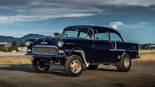 1955 Chevy Gasser startup and walkaround.