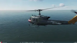 DCS - UH-1H HUEY - beuatiful helicopter carrier landing