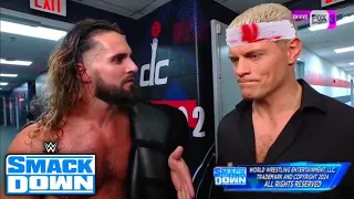 WWE Cody Rhodes Seth Rollins challenge The rock Roman Reigns smack downs highlights 29 March 2024