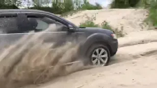 Outlander xl и песчаный холм (горка), off-road