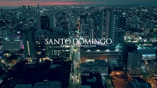 Santo Domingo Night Cinematic Drone 4k