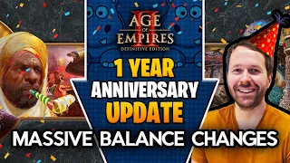 AoE2:DE 1 Year Anniversary Update - Massive Balance Changes