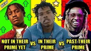 RAPPERS WHO AIN'T IN THEIR PRIME YET VS RAPPERS WHO ARE IN THEIR PRIME VS RAPPERS PAST THEIR PRIME