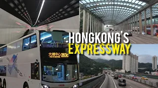 HONGKONG'S EXPRESS WAY: BUS 263C TSUEN WAN - TAI PO, FASTER AND CHEAPER WAY!