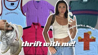 THRIFT with me at the GOODWILL BINS! | + thrift haul :)