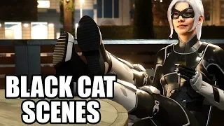 SPIDER-MAN PS4 The Heist DLC - All Black Cat Scenes