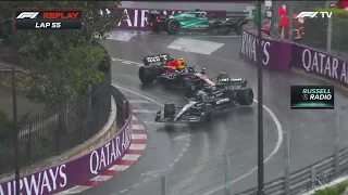 Russell crashes into Perez | 2023 Monaco GP