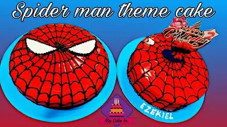 Spider man theme cake / Redvelvet & Vancho spider man theme cake