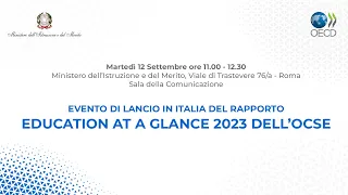 Evento di lancio in Italia del rapporto OCSE “Education at a glance 2023”