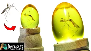 Making Mosquito Amber. Night Lamp / RESIN ART