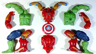 avengers toys.. hulk buster vs thanos armor vs hulk smash.. merakit mainan..