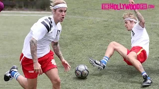 Justin Bieber Nearly Breaks His Ankles In A Super Intense Championship Soccer Match 5.12.18