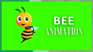 Flying and Waving Bee Animation Chroma Key Overlay | Green Screen Spring Animation for Beginners