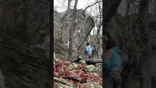 Success Left V7- Boiling Springs, Southwest Missouri Bouldering