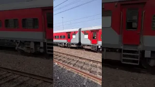 Dangerous High Speed Parallel Race & Overtake between Two Red Indian Express Trains 😨Indian Railway