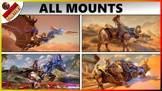 Horizon forbidden West ALL MOUNTS (Mountable Machines / How To Ride Machines)