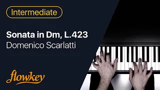 Sonata in Dm, L. 423 - Domenico Scarlatti (Intermediate Piano Tutorial)