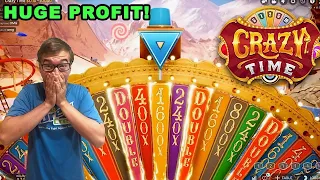 HUGE PROFIT! 1600X CRAZY TIME CASINO WHEEL WIN!