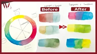 How to Avoid Muddy Colors when Painting Watercolor- Color Mixing Secrets for Beginners- Windy Shih