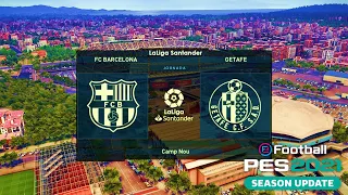 FC Barcelona vs Getafe La Liga Santander 2021/22 Matchday 3 | PES 2021 | Gameplay PC